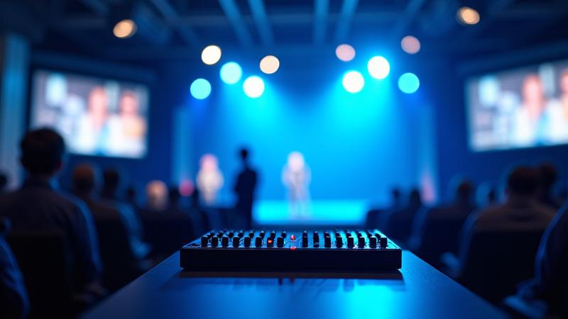 Larawan ng Live Stream Event na may Audio Equipment