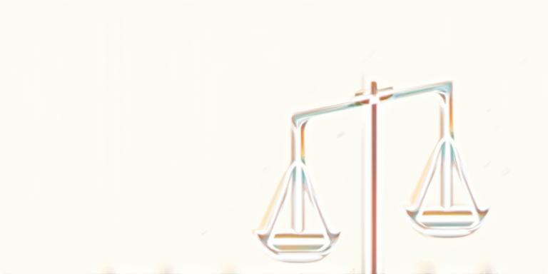 Abstract legal graphic representing terms and conditions with scales of justice and waveform elements